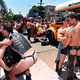 Members of the Laguna Beach Leatherdaddy Association make their final pre-march preparations.